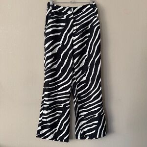 Sincerely Jules Wide Leg Zebra Printed Pants Size S